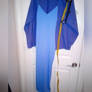 Baby Blue full length dress size small Shein